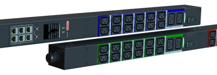 Блок распределения питания Elemy (IPDU-5911) верт.размещ. 6xC19 36xC13 монит. 32A  IEC 60309 2.4м