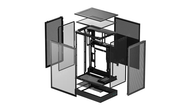 Minitower Deepcool CH270 <R-CH270-BKNGM0-G-1> Black  MicroATX без БП