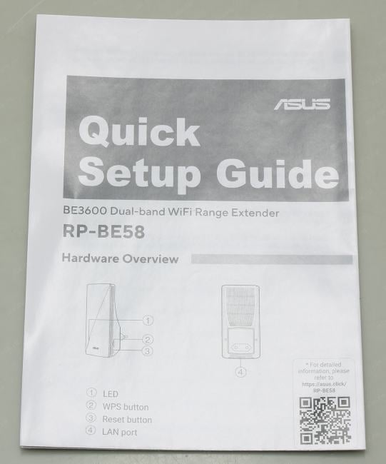 ASUS <RP-BE58> BE3600 Dual-Band WiFi Range  Extender (1UTP 1000Mbps)