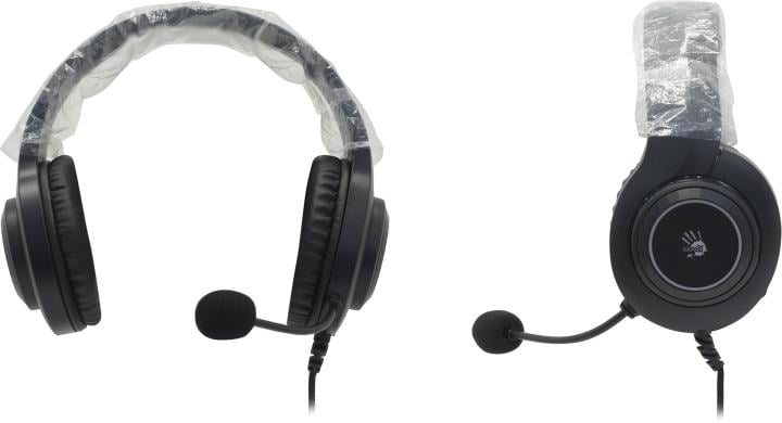 <103270> Наушники проводные A4Tech Bloody G220S(микрофон, 20 Гц - 20 кГц, 100 дБ, круговая подсветка, 2м, USB) [G220S USB/ BLACK]