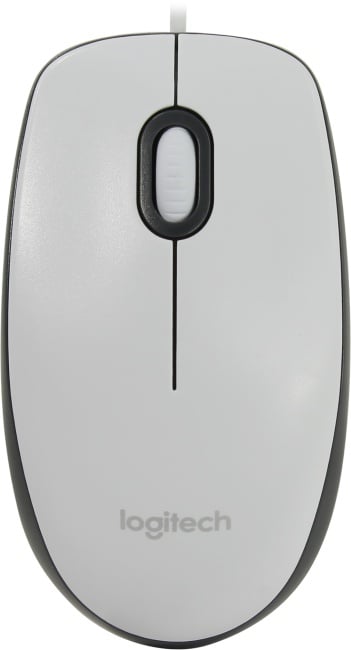 Logitech Mouse M100 White <910-005004/910-006764> (RTL)  USB  3btn+Roll