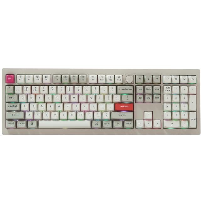 Клавиатура Keychron V6M-R3-RU, механическая, 84 клавиши, 3 типа подключения, RGB