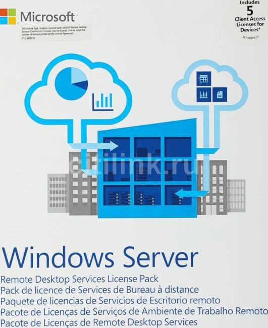 Лицензия Microsoft Windows RDS CAL 2019, 5 шт., FPP, 6VC-03804