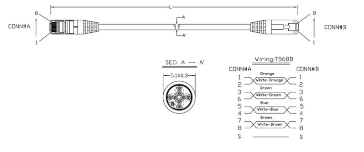 230091 Hyperline PC-LPM-STP-RJ45-RJ45-C5e-1.5M-LSZH-BL П-корд F/UTP, экранир., Cat.5е ,  LSZH,  1.5  м, синий