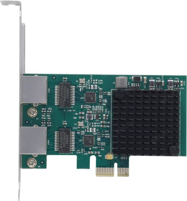 Сетевая карта ORIENT XWT-RTL8125L2PE, PCIe 2×RJ45 2.5GbE, RTL8125B