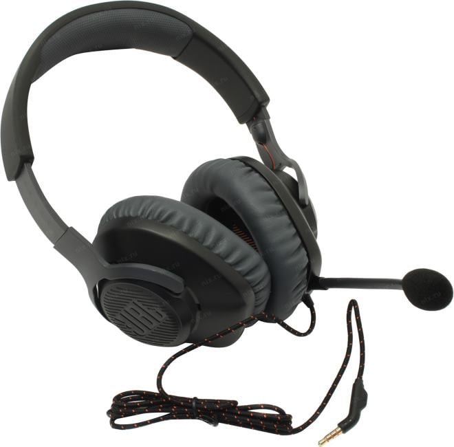 Наушники с микрофоном JBL Quantum 100 <Black> (шнур 1.2м, с  регулятором громкости) <JBLQUANTUM100BLK>
