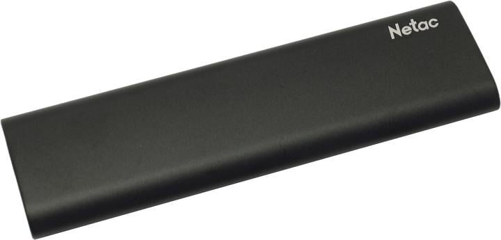 SSD накопитель Netac Z SLIM Black 500GB USB 3.2 Gen 2 Type-C External SSD, R/W up to 550MB/480MB/s,with USB-C to USB-A cable and USB-A to USB-C adapter 3Y wty