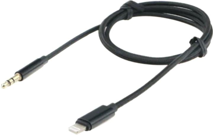 CCAB-AP35M-1M-B Кабель-переходник USB Cablexpert CCAB-AP35M-1M-B, Lightning/Jack3.5,  Mobile,  1м,  черн, коробка