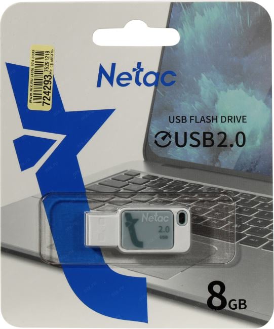 Netac <NT03UA31N-008G-20BL> USB2.0 Flash  Drive 8Gb (RTL)
