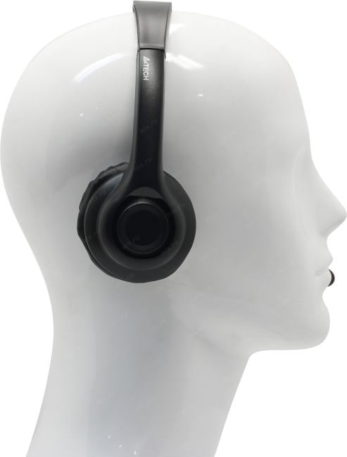 Наушники с микрофоном A4Tech HU-8 Black (USB, шнур 2м,  с регулятором громкости)