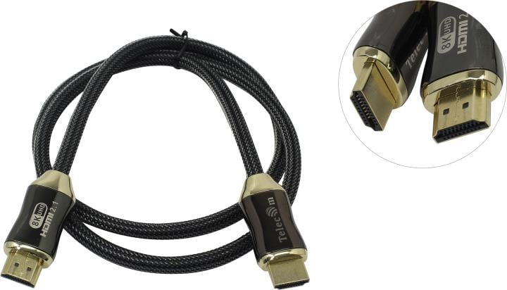Telecom <TCG300-1м> Кабель HDMI to HDMI (19M  -19M) ver2.1 1м