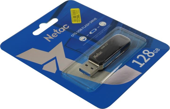 Netac <NT03US11C-128G-32BK> USB3.2/USB-C  Flash  Drive  128Gb (RTL)