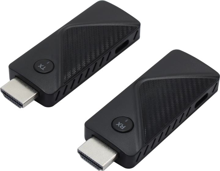Удлинитель KVM ORIENT VE059V2, WiFi HDMI Extender (Tx+Rx), HDMI беспроводной удлинитель до 50 м, HDMI 1.3, 1080p@60Hz, HDCP1.2, внутренние антенны, питание от USB (33370)