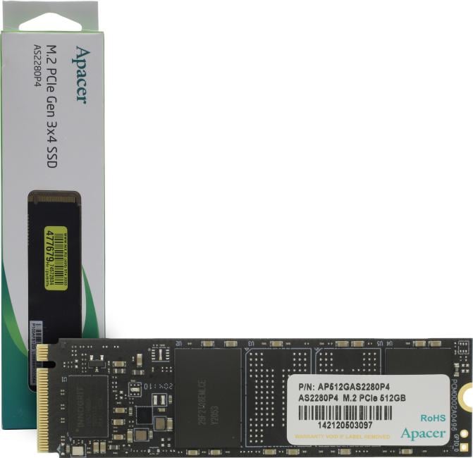 SSD Apacer AP512GAS2280P4-1, 512GB, M.2 PCIe 3.0 NVMe