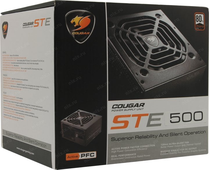 Блок питания Cougar <STE500>  500W ATX (24+2x4+2x6/8пин)