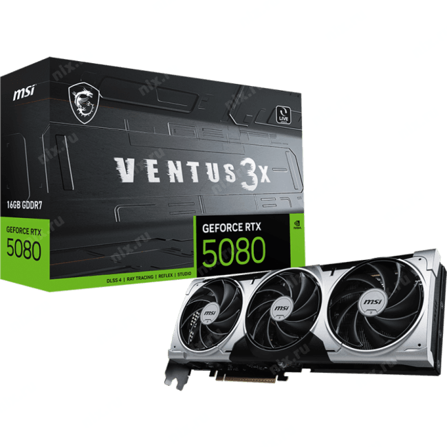 Видеокарта PCIE16 RTX5080 16GB RTX 5080 16G  VENTUS  3X  PLUS MSI
