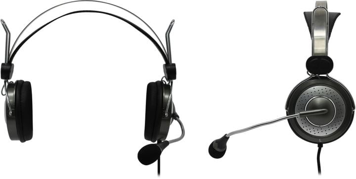 Наушники с микрофоном (гарнитура) GENIUS HS-04SU, проводная, 2 м, стерео, оголовье, mini jack 3,5 мм