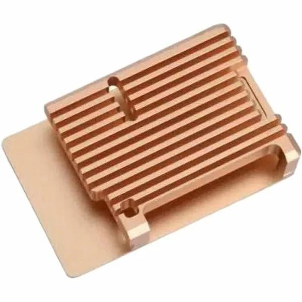 Корпус Raspberry ACD RA506, Для Raspberry Pi 4B, золотой, металлический алюминиевый.