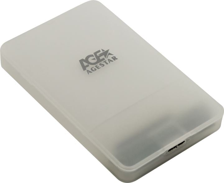 Внешний бокс AgeStar 3UBCP3-White, 2.5" SATA HDD, USB 3.0