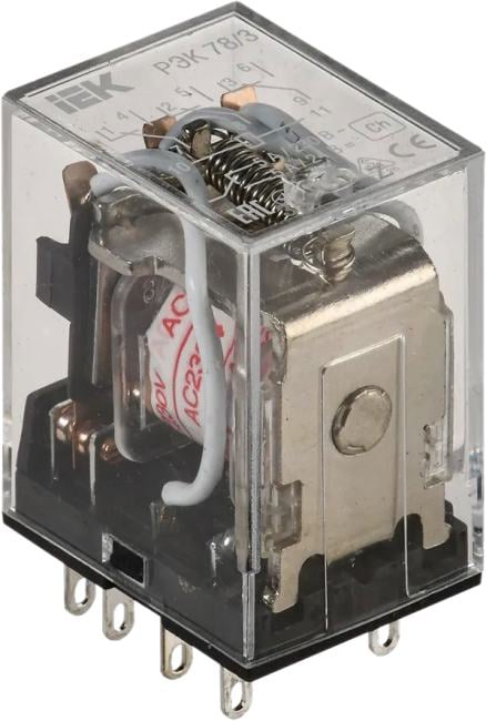 Реле IEK RRP20-3-05-220A промежуточное 5А 220В 3ПК  РЭК78/3 без розетки