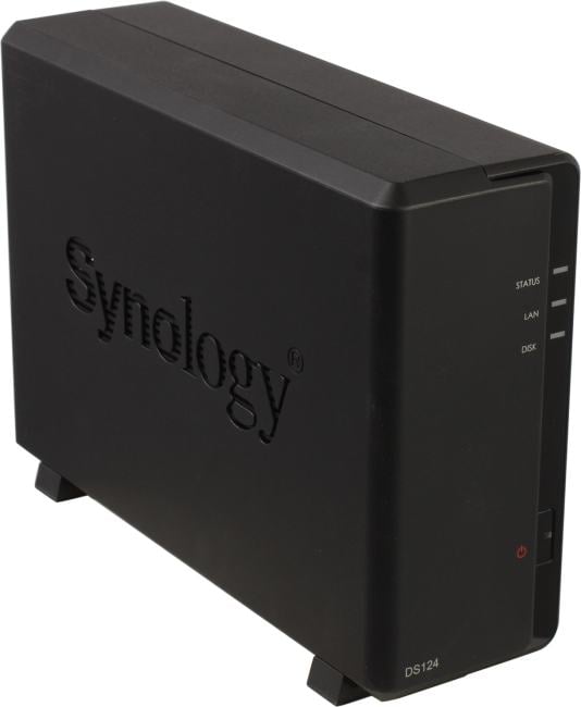 Сетевое хранилище Synology DS124, 1×3.5", 1×GbE, 1ГБ ОЗУ