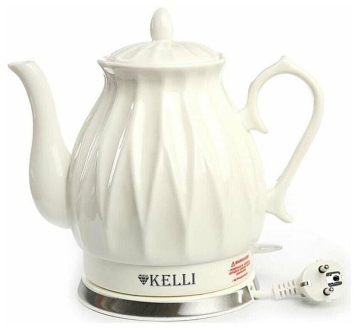 Чайник KELLI KL-1341 черный/золотой 2200вт, 2,0л, керамический