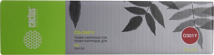 Картридж Cactus CS-O301Y Yellow  для OKI C301/321