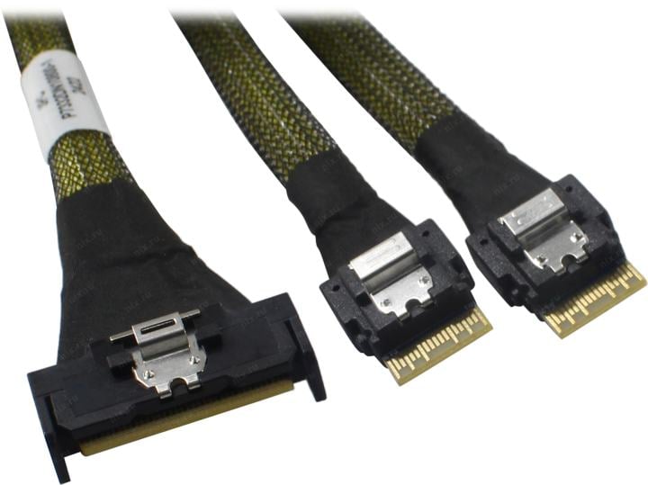 Кабель JPC P7332DN10800-1, MCIO x8 – 2×Slimline SAS x4, 80см