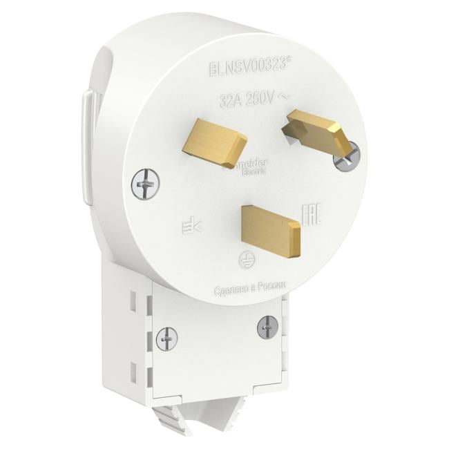 Schneider Electric BLNSV003231 BLANCA скрытой установки вилка силовая 2р+n,  32а, 250в, белый