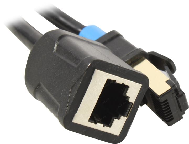 Vention <IBLBI> Patch Cord удлинитель  SSTP  кат.6  3м, чёрный