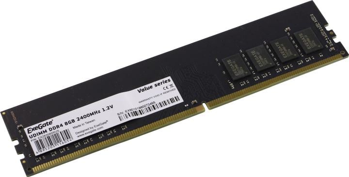 Оперативная память ExeGate EX283085RUS, 8GB DDR4 2400MHz