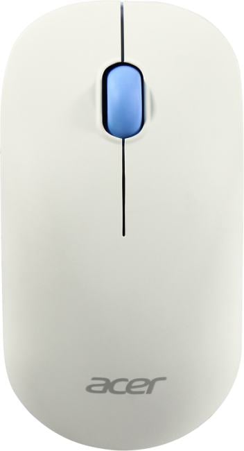Acer Wireless Optical Mouse OMR205 White/Blue  <ZL.MCEEE.02H>  (RTL)  USB 3btn+Roll