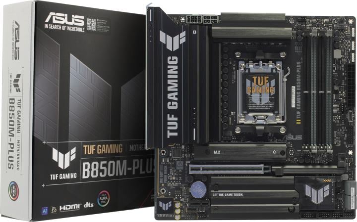 ASUS TUF GAMING B850M-PLUS (RTL) AM5 <B850> PCI-E HDMI+DP 2.5GbLAN  SATA MicroATX 4DDR5
