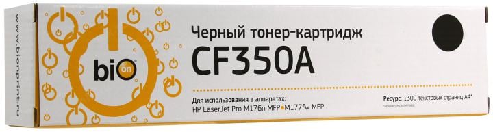 Картридж лазерный Bion CF350A для HP LaserJet Pro M176n MFP/M177fw MFP, черный, 1300 стр.