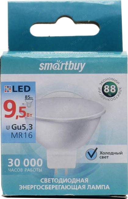 Smartbuy <SBL-GU5_3-9_5-40K> (GU5.3,  4000К, 9.5Вт, 220-240В)