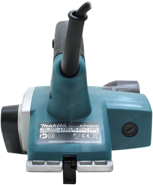 Makita <KP0800> Электрорубанок (620W, 17000 об/мин, глубина2.5 мм,  ширина 82 мм)