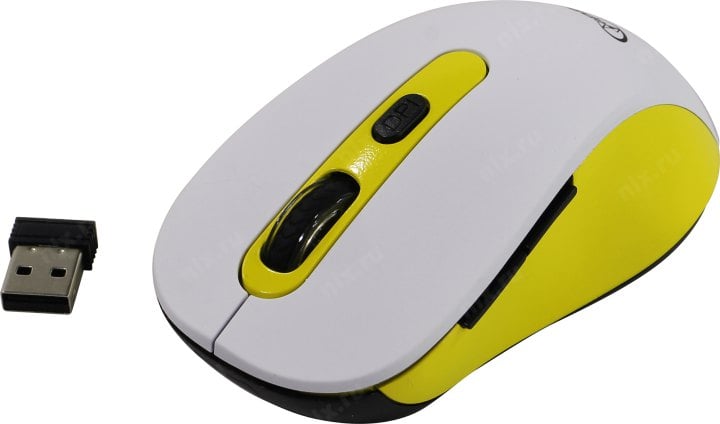 Gembird Wireless Optical Mouse <MUSW-221-Y>  (RTL) USB 6btn+Roll