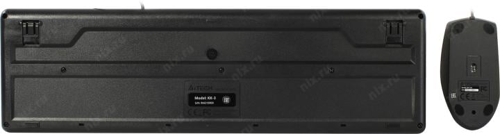 Клавиатура A4Tech KK-3330 USB Black (Кл-ра, USB,+Мышь,3кн,  Roll,  USB)
