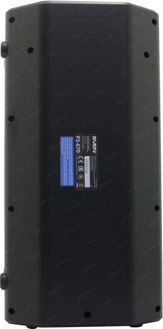 Колонка SVEN PS-670 Black (2x32.5W, Bluetooth, USB, microSD,  FM,  ПДУ)