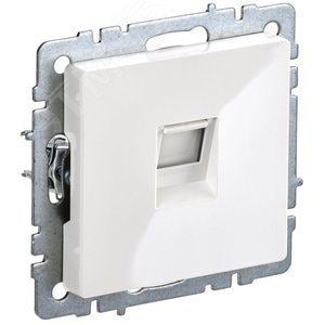 Розетка IEK BR-K10-1-K01 компьютерная СП RJ45  кат.5E  BRITE  РК10-БрБ белая