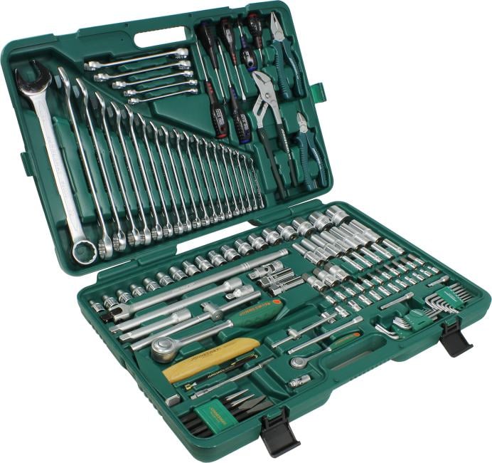 Набор инструмента универсальный Jonnesway S04H524128S, 1/4", 1/2"DR, 128 предметов