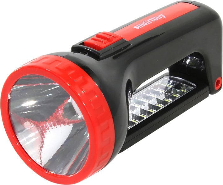Аккумуляторный светодиодный фонарь-прожектор Smartbuy SBF-303-K 2 в 1 1W+12 SMD, черный