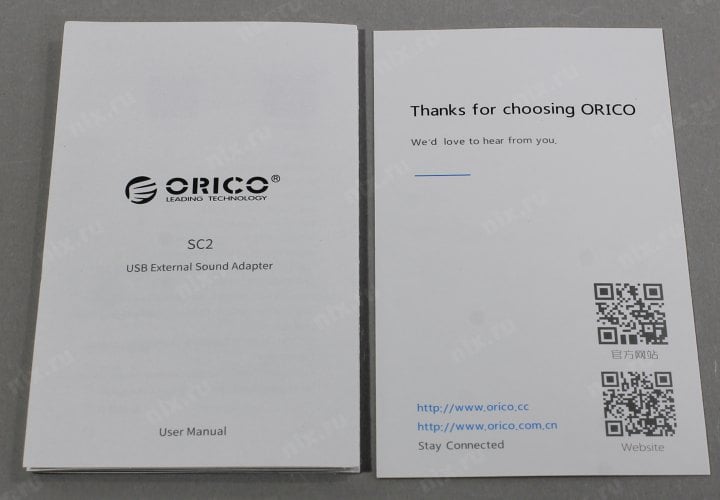 Orico <SC2-BK> USB адаптер для  наушников с микрофоном