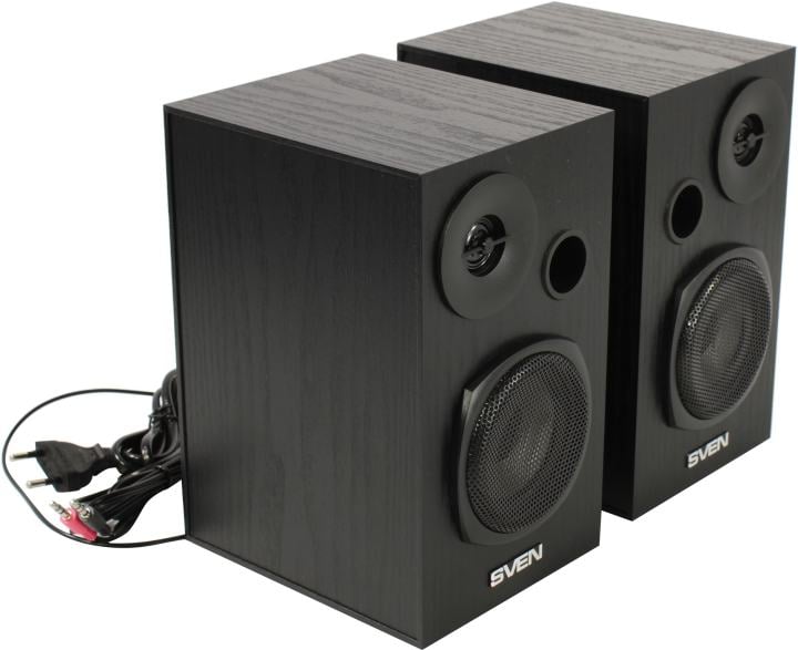 Колонки SVEN SPS-585  Black (2x10W, дерево)