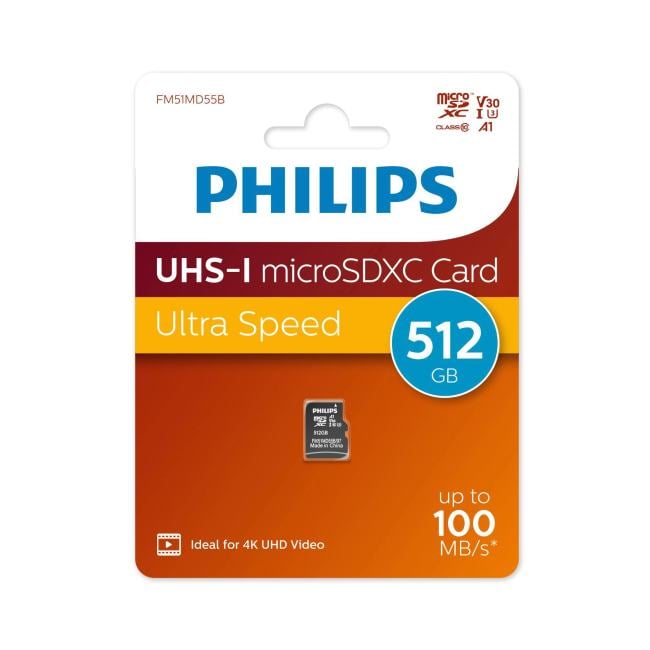 PHILIPS <FM51MD55B/97> microSDXC Memory Card 512Gb A1  V30 UHS-I U3
