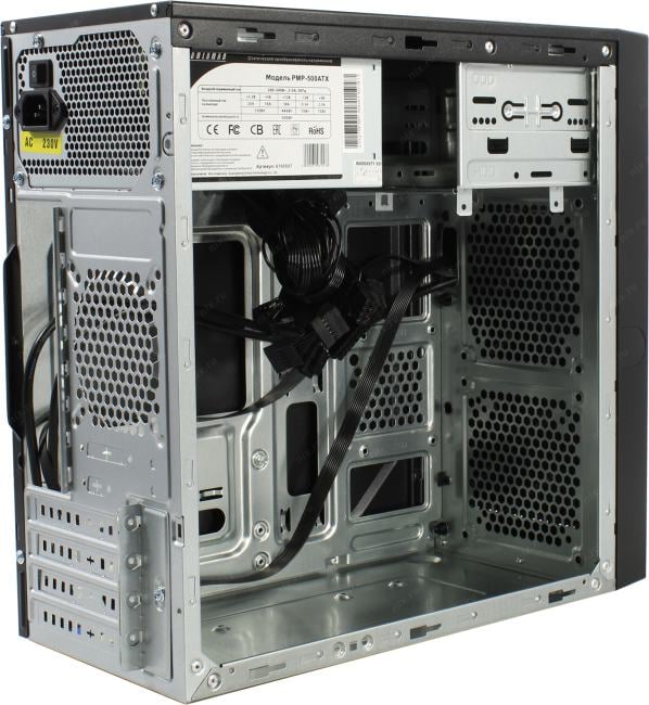 Minitower Powerman <SV511>  MicroATX 500W (24+2x4+2x6/8пин)