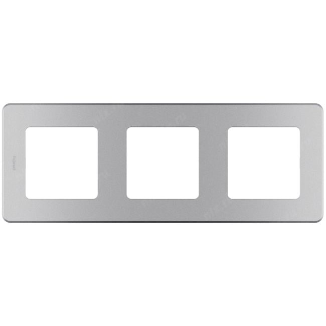 Legrand 673952 Рамка 3 поста  INSPIRIA алюминий (673952)