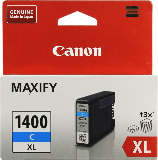 9202B001 / PGI-1400XL C - ПРОСРОК Картридж Canon для MAXIFY МВ2040/МВ2340 голубой (1 020 стр.)