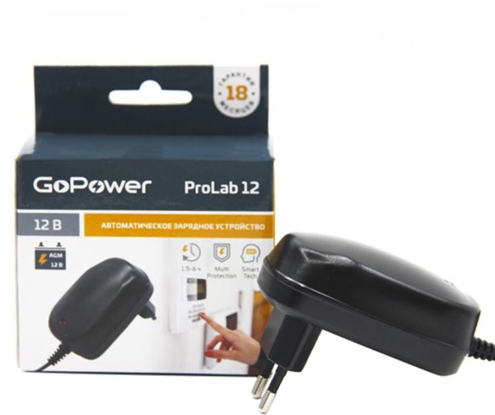 GoPower 00-00015355 З/У для свинцово-кислотных аккумуляторов 12V GoPower ProLab  12 1.0A (1/100)