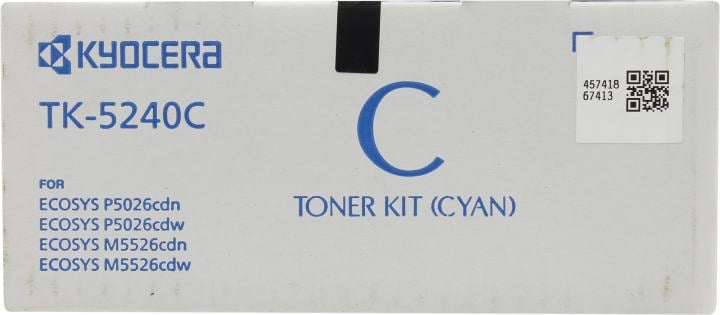 Тонер-картридж Kyocera TK-5240C, голубой, 3000 стр